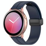 Cinturino per orologio in silicone con fibbia pieghevole nera xDfind a testa piatta, 20 mm (blu notte)