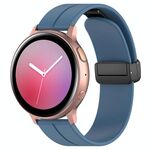 Cinturino per orologio in silicone con fibbia pieghevole nera e scanalatura a testa piatta xDfind da 22 mm (blu)