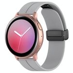 Cinturino per orologio in silicone con fibbia pieghevole nera xDfind a testa piatta, 22 mm (grigio chiaro)