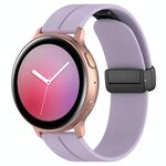 Cinturino per orologio in silicone con fibbia pieghevole nera xDfind a testa piatta, 22 mm (viola)