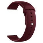 Cinturino per orologio in silicone Pure Color xDfind da 20 mm (rosso vino)