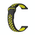 Cinturino per orologio in silicone bicolore xDfind da 20 mm (nero e giallo)