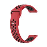 Cinturino per orologio in silicone bicolore xDfind da 20 mm (rosso e nero)