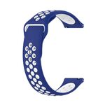 Cinturino per orologio in silicone bicolore xDfind da 20 mm (blu e bianco)