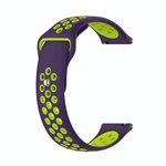 Cinturino per orologio in silicone bicolore xDfind da 20 mm (viola e verde lime)