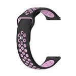 Cinturino per orologio in silicone bicolore xDfind da 22 mm (nero e rosa)