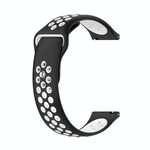 Cinturino per orologio in silicone bicolore xDfind da 22 mm (nero e bianco)