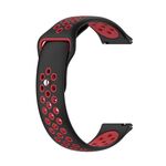 Cinturino per orologio in silicone bicolore xDfind da 22 mm (nero e rosso)