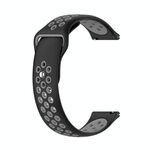 Cinturino per orologio in silicone bicolore xDfind da 22 mm (nero grigio)