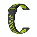 Cinturino per orologio in silicone bicolore xDfind da 22 mm (nero, verde lime)
