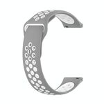 Cinturino per orologio in silicone bicolore xDfind da 22 mm (grigio bianco)