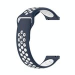 Cinturino per orologio in silicone bicolore xDfind da 22 mm (blu notte e bianco)