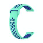 Cinturino per orologio in silicone bicolore xDfind da 22 mm (verde menta e blu)