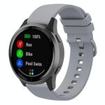 Cinturino per orologio in silicone piatto xDfind da 20 mm, colore puro (grigio)