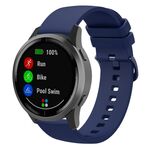 Cinturino per orologio in silicone piatto xDfind da 20 mm, colore puro (blu navy)