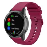 Cinturino per orologio in silicone piatto xDfind da 22 mm (viola-rosso)