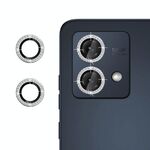 Per Motorola Moto G84 5G Klebol - Protezione per obiettivo fotocamera individuale con anello diamantato (argento)