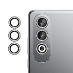 Per OnePlus Nord CE4 5G Klebol - Protezione per obiettivo fotocamera individuale con anello diamantato (nero)