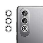 Per OnePlus Nord CE4 5G Klebol - Protezione per obiettivo fotocamera individuale con anello diamantato (argento)