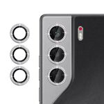 Per Tecno Camon 40 Klebol - Protezione per obiettivo della fotocamera con anello diamantato (argento)
