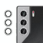 Per Tecno Camon 40 Pro 4G Klebol - Protezione per obiettivo fotocamera individuale con anello diamantato (argento)
