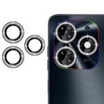 Per Tecno Pop 8 Klebol - Protezione per obiettivo della fotocamera con anello diamantato (nero)