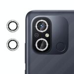 Per Redmi 12C 4G Klebol - Protezione per obiettivo fotocamera individuale con anello di diamanti (argento)