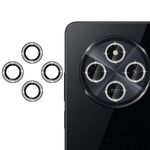 Per Redmi 14C Klebol - Protezione individuale per obiettivo della fotocamera con anello di diamanti (nero)