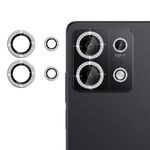 Per Redmi Note 13 Pro 4G Klebol - Protezione per obiettivo fotocamera individuale con anello di diamanti (argento)