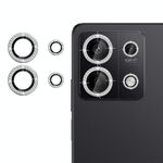 Per Redmi Note 13 Pro 5G Klebol - Protezione per obiettivo fotocamera individuale con anello di diamanti (argento)