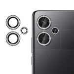Per Redmi Note 13 Pro+ 5G Klebol - Protezione per obiettivo fotocamera individuale con anello di diamanti (nero)