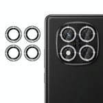 Protezione per obiettivo della fotocamera individuale Redmi Note 14 Pro 4G Klebol con anello diamantato (nero)