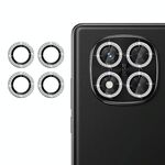 Per Redmi Note 14 Pro+ Klebol - Protezione per obiettivo fotocamera individuale con anello di diamanti (argento)