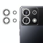 Per Xiaomi Poco X6 Klebol - Protezione per obiettivo fotocamera individuale con anello diamantato (argento)