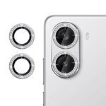 Per Xiaomi Poco X7 Pro Klebol - Protezione individuale per obiettivo della fotocamera con anello di diamanti (argento)