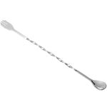 2 pezzi in acciaio inox manico lungo cucchiaio forchetta cocktail agitatore ghiaccio a doppia testa mescolando vino stick