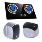 Stufa a gas Manopola Interruttore Pulsante in metallo Maniglia per accendino Accessori per fornelli a gas (8 mm 45 gradi)