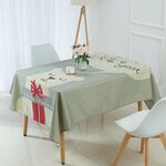 Tovaglia impermeabile in lino criptato per uso domestico, dimensioni: 100x140 cm (cervo verde chiaro)