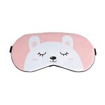 Cartoon Animal Cute Sleep Maschera per gli occhi Copertura per ombretto Massaggio Relax Maschera per gli occhi (Coniglio rosa)