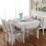 Tovaglia in lino motivo retrò per cena Decorazioni per la casa Tovaglia antipolvere, dimensioni: 130x180 cm (Boemia)