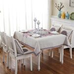 Tovaglia in lino motivo retrò per cena Decorazioni per la casa Tovaglia antipolvere, dimensioni: 130x180 cm (pavone)