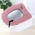 Coprisedile per WC lavabile per bagno Scaldino morbido Cuscino per cuscino Closestool Coperchio Mat Prodotti per la casa (Rosa rossa)