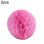 2 pezzi Decorazione della stanza dei matrimoni Decorazione festiva del centro commerciale Lanterna a sfera a nido d'ape in carta, Dimensioni: 6 pollici 15 cm (rosa)