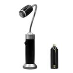 Multifunzionale con ricarica magnetica, rotazione zoom rotante, torcia antiriflesso, batteria a secco XPE (nera)
