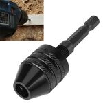 Mini trapano con codolo esagonale Conversione mandrino a tre griffe Utensile elettrico, modello: Mandrino esagonale nero (0,8-8 mm)