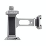 Supporto per telefono in metallo XILETU XJ-T8 con foro per vite da 1/4 di pollice e base compatibile con Arca-Swiss (grigio)