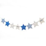 Stella a cinque punte Pull Flower Bunting Festa di compleanno Decorazione per feste Negozio Forniture per layout di abiti (blu)