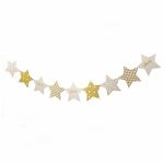 Stella a cinque punte Pull Flower Bunting Festa di compleanno Negozio di decorazioni per feste Dress up Layout Supplies (oro)