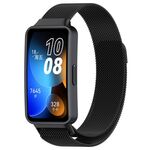 Cinturino in metallo milanese xDfind per Huawei Band 10/9/8 (nero)