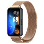 Cinturino per orologio in metallo milanese xDfind per Huawei Band 10/9/8 (oro rosa)